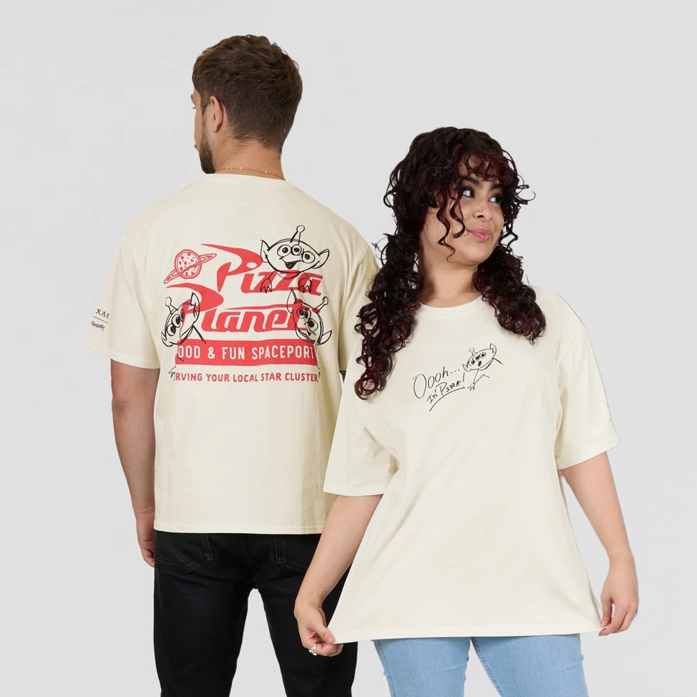 TOY STORY PIZZA PLANET DROP SLEEVE T-SHIRT